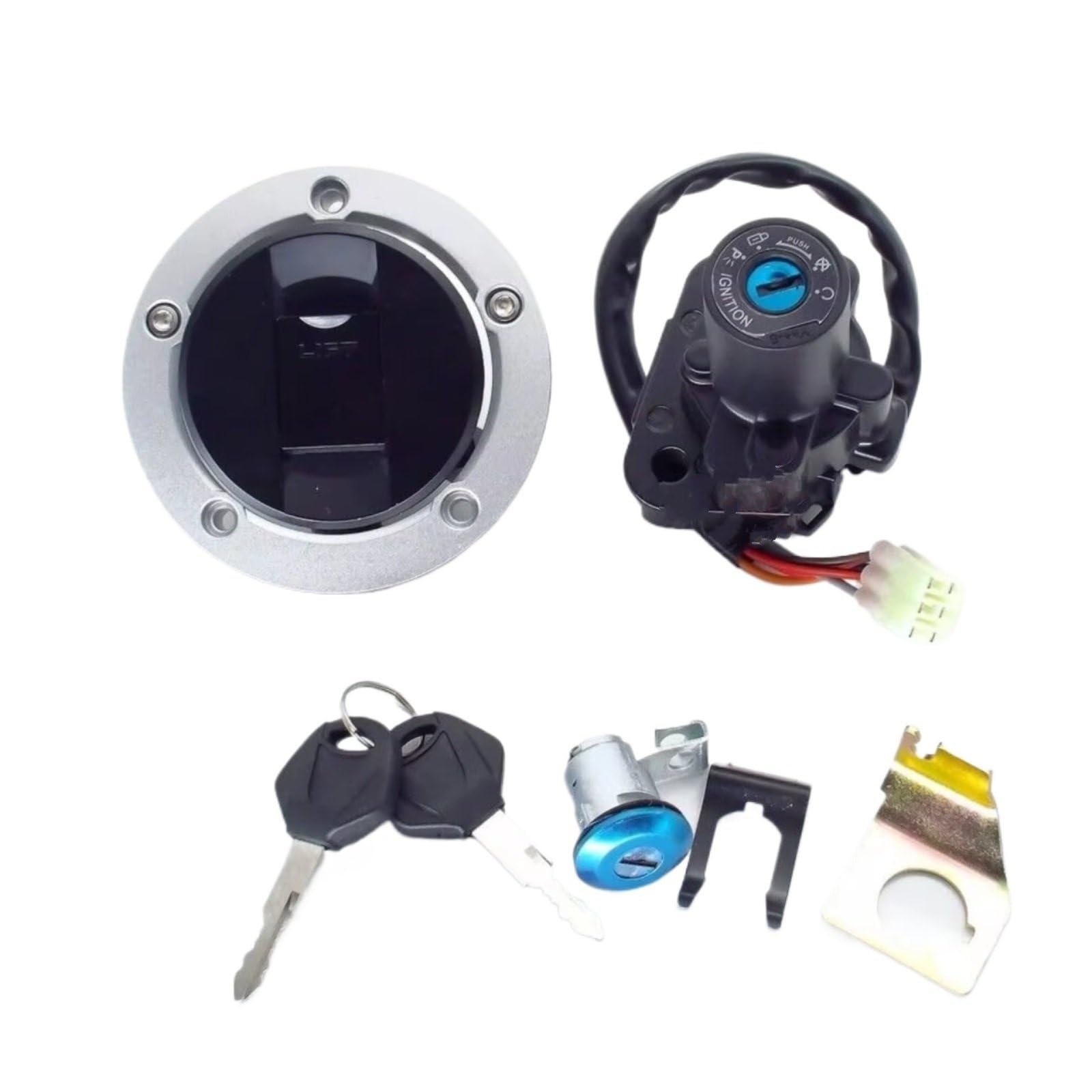 NOEyoue Zündschloss Kompatibel Mit Suzuki Für GSXR600 1997–2000 Für GSXR750 1993–1999 Für GSXR1000 2001–2002 Motorrad-Zündschalter Tankdeckel Für Sitzschloss NOEyoue Zündschloss Kompatibel Mit Suzuki Für GSXR600 1997–2000 Für GSXR750 1993–1999 Für GSXR1000 2001–2002 Motorrad-Zündschalter Tankdeckel Für Sitzschloss von NOEyoue