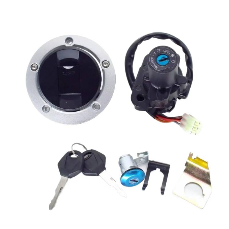 NOEyoue Zündschloss Kompatibel Mit Suzuki Für GSXR600 1997–2000 Für GSXR750 1993–1999 Für GSXR1000 2001–2002 Motorrad-Zündschalter Tankdeckel Für Sitzschloss von NOEyoue