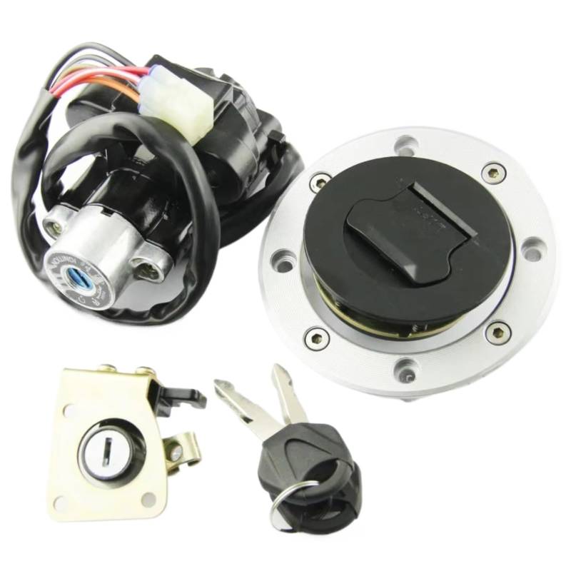 NOEyoue Zündschloss Kompatibel Mit Suzuki Für GSXR750 1993–1999 Für GSX1200 FSW FSX Für Inazuma 1999–2000 Motorrad-Tankdeckel-Abdeckungsschloss-Set von NOEyoue