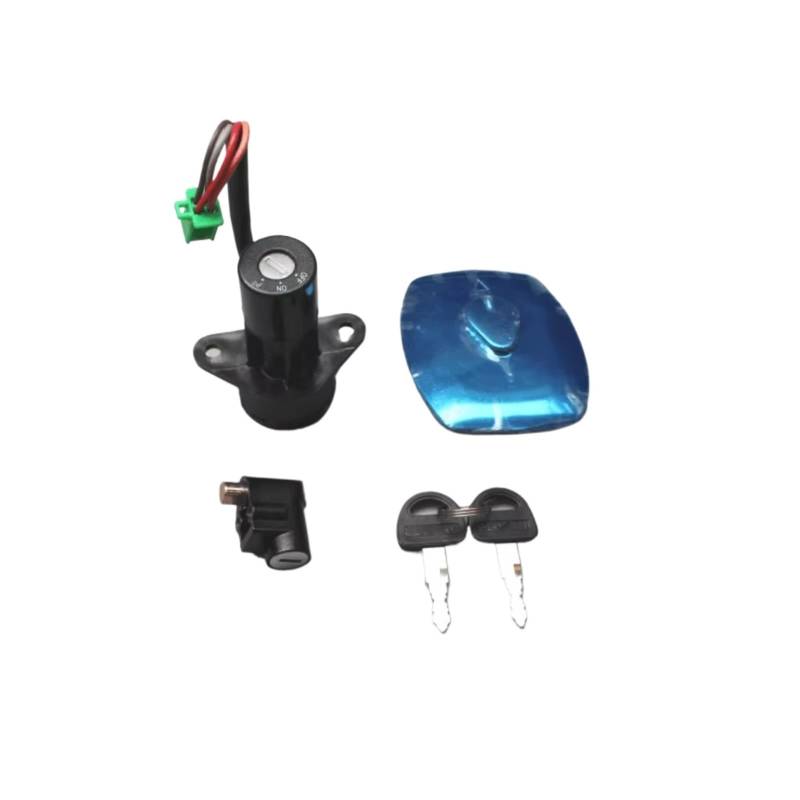 NOEyoue Zündschloss Kompatibel Mit Suzuki Für Qianjiang Für GS125 HJ125-8 QJ125 4-Draht-6-Draht-Tankdeckel-Abdeckungsschlösser Motorrad-Zündschalterschlüsselsatz(GS125 4 Wires) von NOEyoue