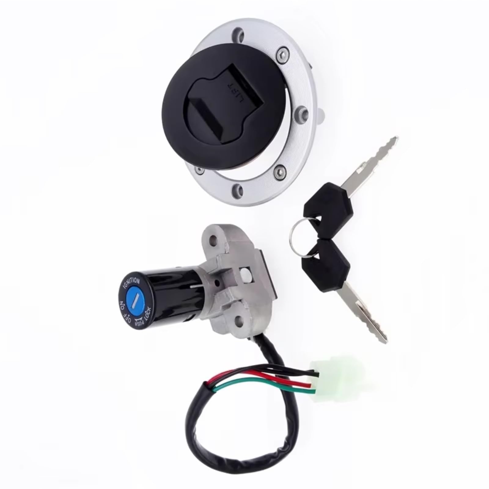 NOEyoue Zündschloss Kompatibel Mit Suzuki Für RF900 1994–1999 Für TL1000R 1998–2003 1 Satz Motorrad-Zündschloss-Tankdeckel Mit 2 Schlüsselsätzen NOEyoue Zündschloss Kompatibel Mit Suzuki Für RF900 1994–1999 Für TL1000R 1998–2003 1 Satz Motorrad-Zündschloss-Tankdeckel Mit 2 Schlüsselsätzen von NOEyoue