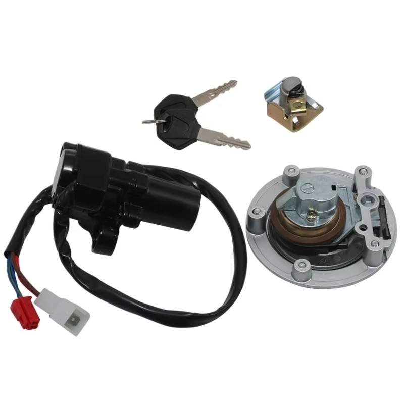 NOEyoue Zündschloss Kompatibel Mit Yamaha Für MT-01 2005–2009 Für YZF Für R1 2004–2014 Für YZF Für R6 2006–2016 Motorrad-Tankdeckel-Abdeckungsschloss-Set von NOEyoue