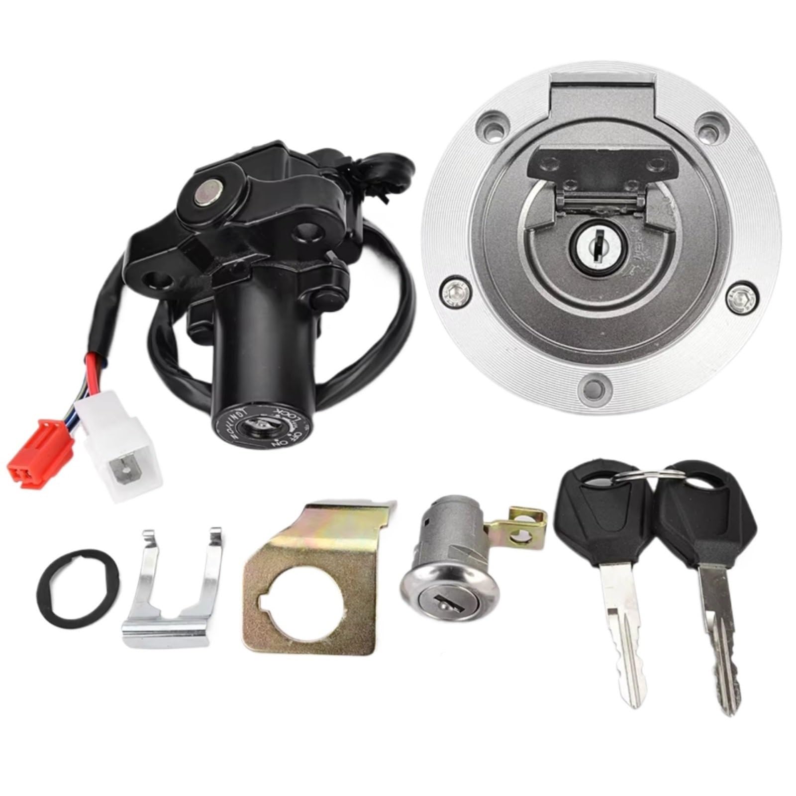 NOEyoue Zündschloss Kompatibel Mit Yamaha Für MT01 Für MT-01 2005–2009 Für YZF Für R1 2004–2014 Motorrad Für Tankdeckel-Zündschalter Für Sitzschloss-Schlüsselsatz NOEyoue Zündschloss Kompatibel Mit Yamaha Für MT01 Für MT-01 2005–2009 Für YZF Für R1 2004–2014 Motorrad Für Tankdeckel-Zündschalter Für Sitzschloss-Schlüsselsatz von NOEyoue