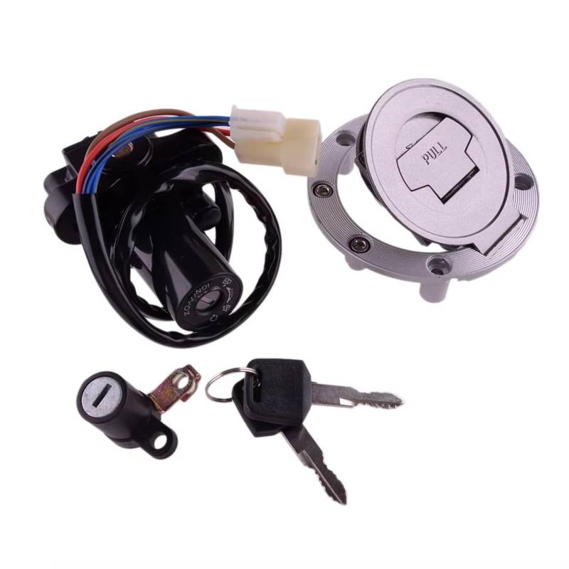 NOEyoue Zündschloss Kompatibel Mit Yamaha Für MT09 Für MT-07 2013–2016 Für YZF-R6 1999–2005 Motorrad-Tankdeckel Zündschalter Sitzschloss-Schlüssel-Set von NOEyoue