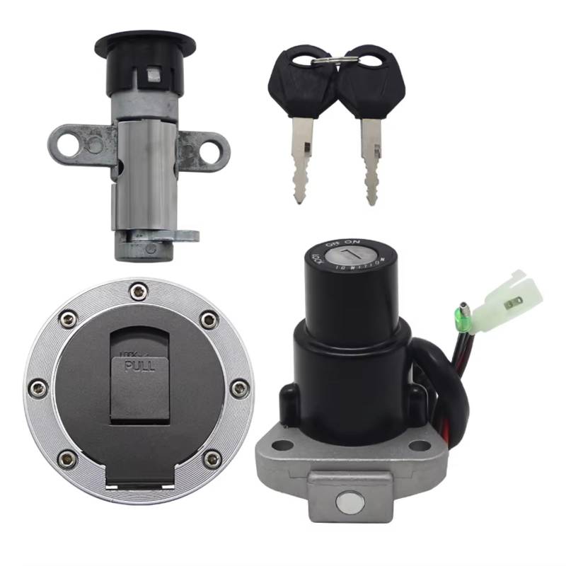 NOEyoue Zündschloss Kompatibel Mit Yamaha Für TZR125 Für TZR150 Für TZM150 Für TDM850 Motorräder Zubehör Motorrad Für Gas Tankdeckel Cover Lock Set von NOEyoue