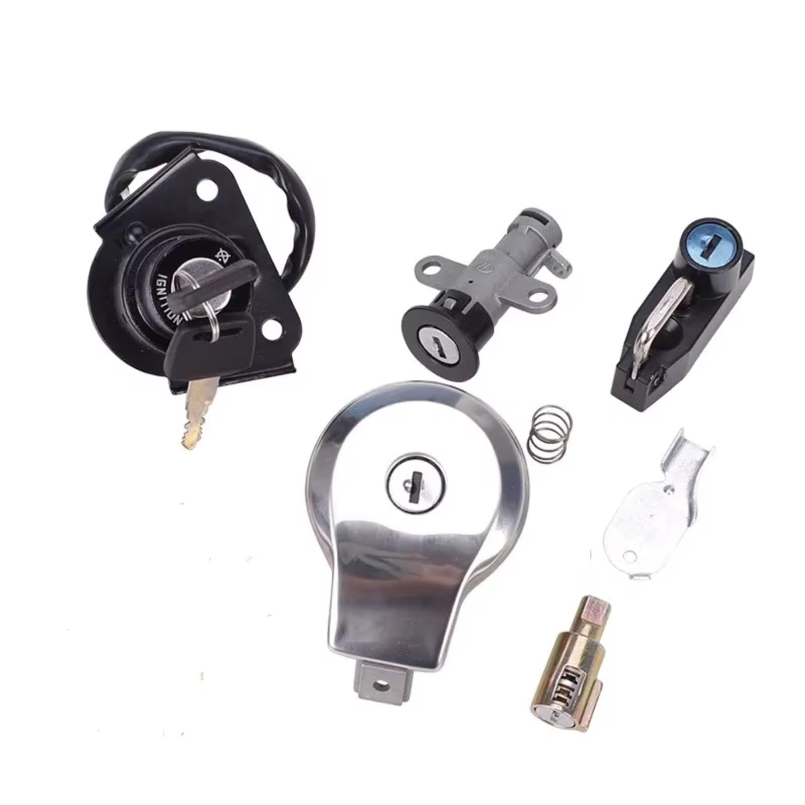NOEyoue Zündschloss Kompatibel Mit Yamaha Für Virago Für Xv125 Für Vstar Für Xv250 Für Virago 250 400 535 750 1100 Motorrad Tankdeckel Verschluss(B) von NOEyoue
