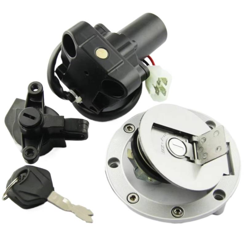 NOEyoue Zündschloss Kompatibel Mit Yamaha Für XJR400 1993–1999 Für XJR1200 1995–1998 Für XJR1300 1999 Motorrad-Tankdeckel-Abdeckungsschloss-Set von NOEyoue