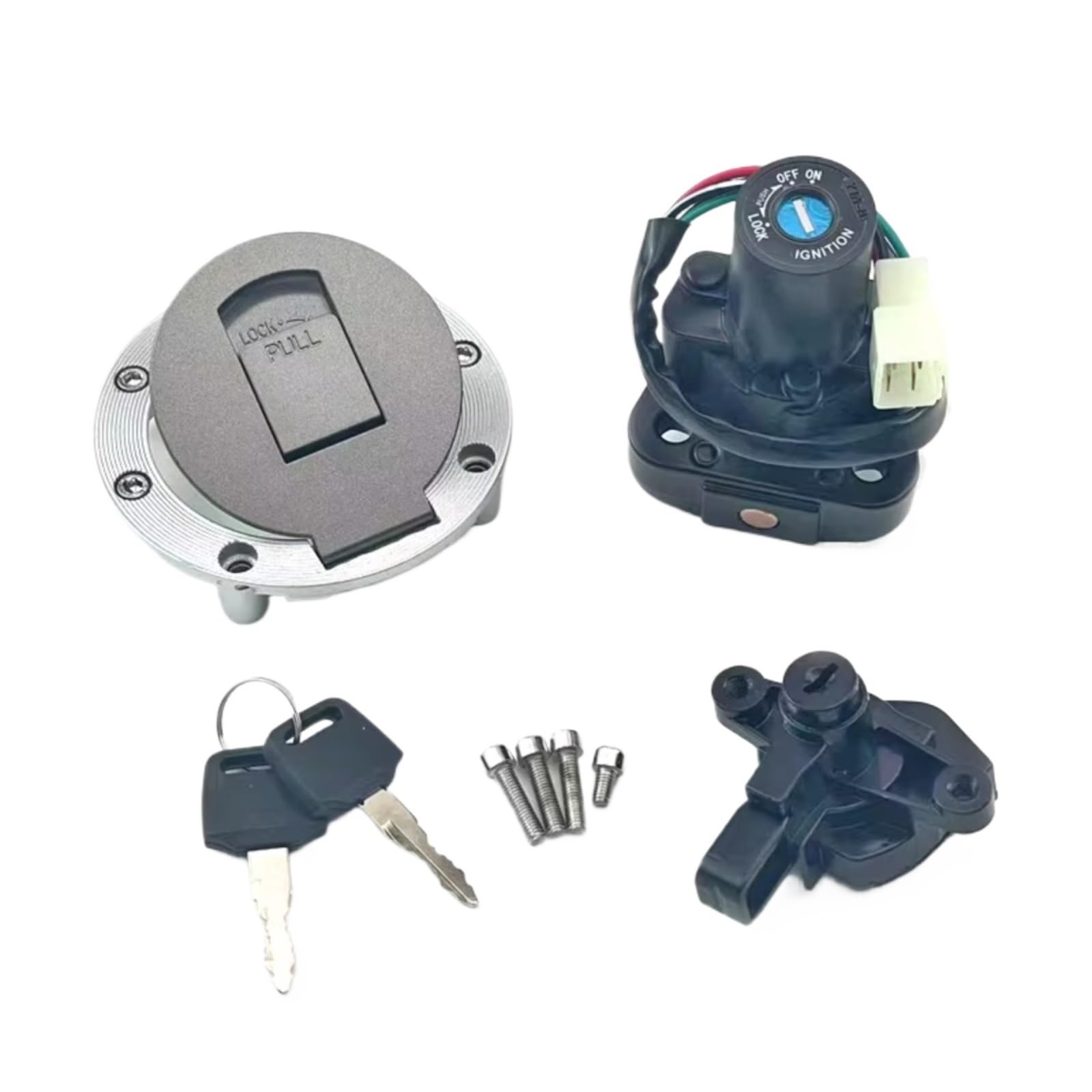 NOEyoue Zündschloss Kompatibel Mit Yamaha Für XJR400 1996–2002 Für XJR1200 1994–1998 Für XJR1300 Motorräder Zündschalter Tankdeckel Sitzschlüsselschloss-Set NOEyoue Zündschloss Kompatibel Mit Yamaha Für XJR400 1996–2002 Für XJR1200 1994–1998 Für XJR1300 Motorräder Zündschalter Tankdeckel Sitzschlüsselschloss-Set von NOEyoue