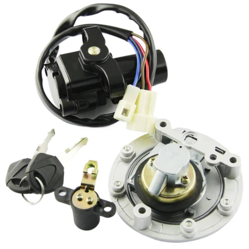 NOEyoue Zündschloss Kompatibel Mit Yamaha Für XVS1300A Midnight Star 2007 2008 2009 2010 2011 2014 2016 Zündschlüssel-Sperrschalter-Set Motorradschlüssel-Kit von NOEyoue