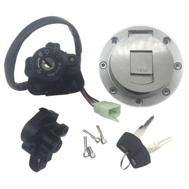 NOEyoue Zündschloss Kompatibel Mit Yamaha Für YZF600R 1996–2003 Für XJR400 1993–2002 Für XJR1200 1994–1998 Motorrad-Zündschalter Tankdeckel Für Sitzschloss-Schlüsselsatz von NOEyoue