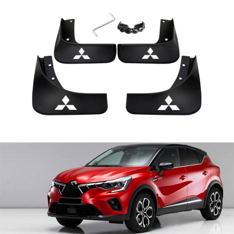 NOGRAX 4 Stück Auto Gummi Vorne und Hinten Schmutzfänger, Für Mitsubishi ASX 2020-2023 Car Reifen Spritzschutz Schützen Zubehör von NOGRAX