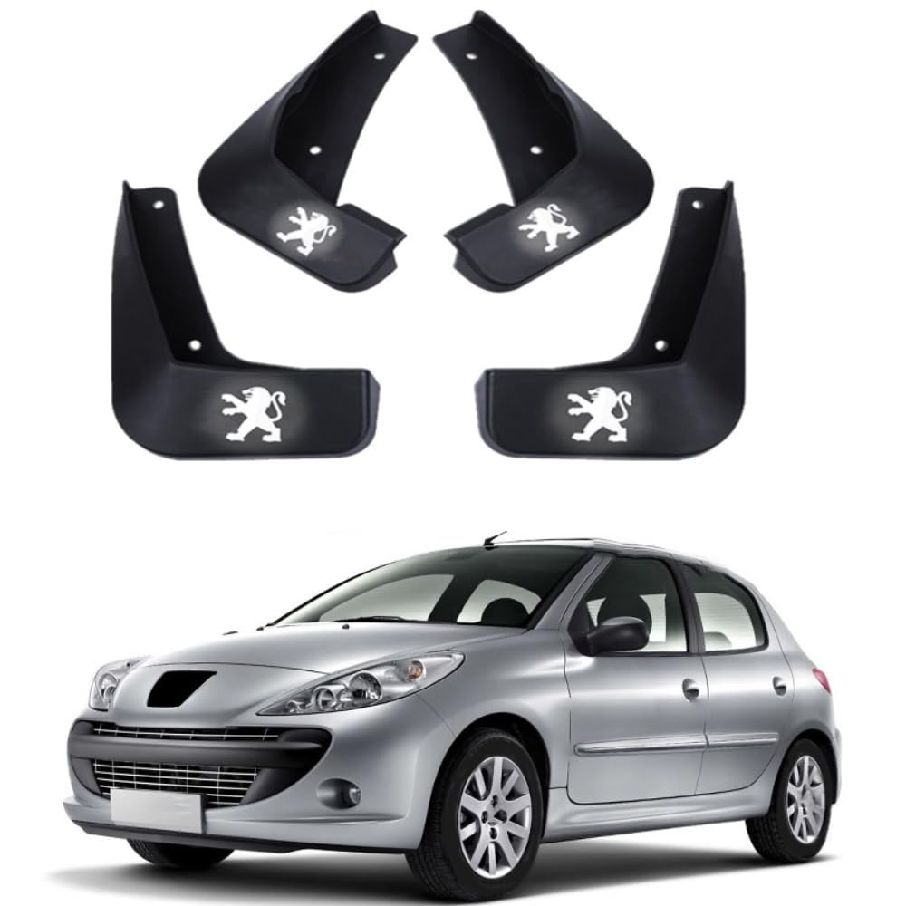 4 Stück Auto Gummi Vorne und Hinten Schmutzfänger, Für Peugeot 207 Hatchback 2006-2014 Car Reifen Spritzschutz Schützen Zubehör,A 4 Stück Auto Gummi Vorne und Hinten Schmutzfänger, Für Peugeot 207 Hatchback 2006-2014 Car Reifen Spritzschutz Schützen Zubehör,A von NOGRAX