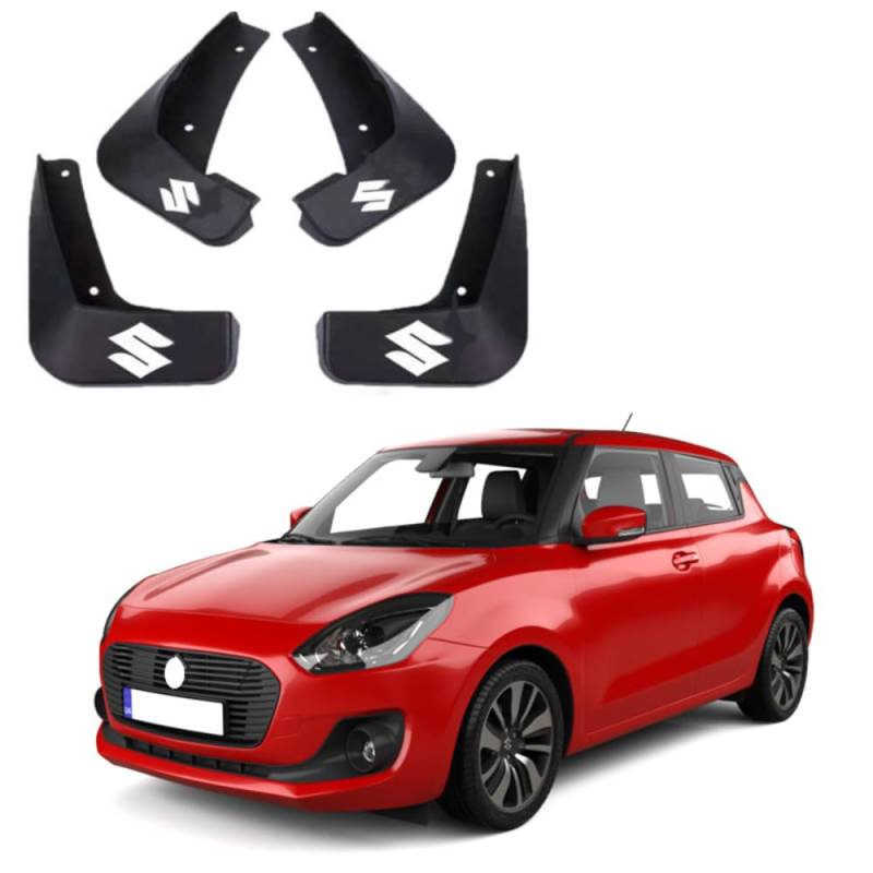 4 Stück Auto Gummi Vorne und Hinten Schmutzfänger, Für Suzuki Swift 2011-2017 Car Reifen Spritzschutz Schützen Zubehör,A von NOGRAX