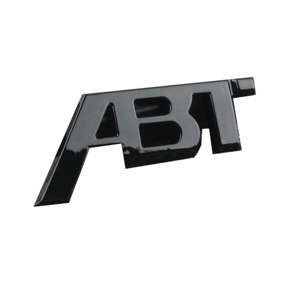 Auto ABS Letters Embleme Abzeichen Sticker Aufkleber, Für ABT vorderer,Rear Boot Trunk/Kühlergrill/Lenkrad extern Zubehör,B-Black von NOGRAX