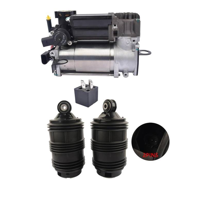 Auto Federbein Luftfeder Für E-Klasse Für S211 Für E 200 220 280 320 350 AP02 Paar Luftfederung Hinten + Kompressor 2113200925 2203200104 Air Quellen Strut von NOKRGQW