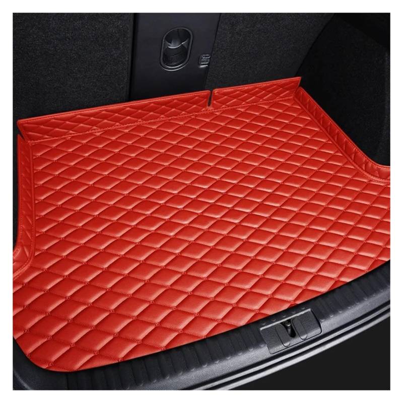 Auto Kofferraummatte Künstliche Leder Maßgeschneiderte Kofferraummatte Für Citroen DS4S DS5 DS6 DS7 2018-2022 Autozubehör Innenausstattung Auto Kofferraum Schutzmatte(Red) von NOKRGQW
