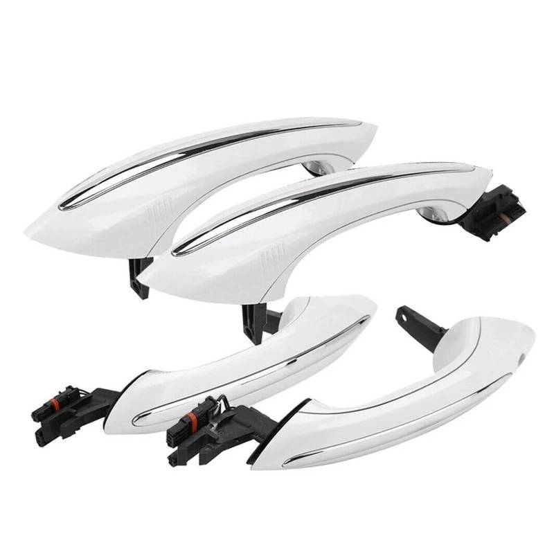 Auto Linkslenker Außentürgriff F01 F02 F06 F10 520d 520i 525d 528i 530d 530i 51217231931 Auto Außen Komfort Zugang Türgriff Für 5 7 Serie Exterieur Auto Türgriff(4PCS White) von NOKRGQW