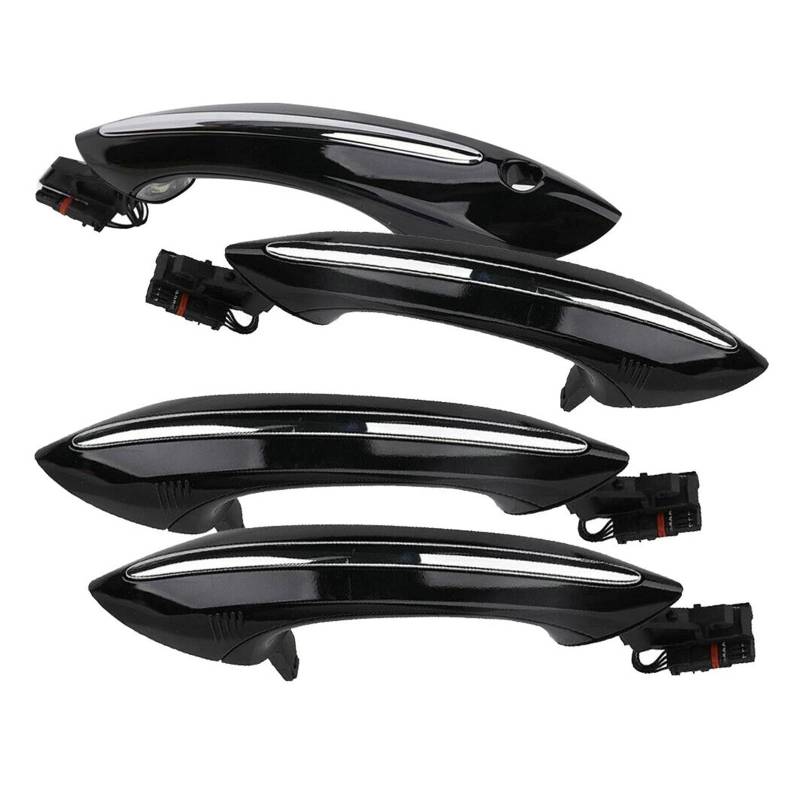 Auto Linkslenker Außentürgriff Für 5 6 7 Sfor Eries F07 F10 F11 F06 F12 F13 F01 F02 51217231931 4PCS Schwarz Außen Außen Keyless Entry Türgriff Set Exterieur Auto Türgriff von NOKRGQW