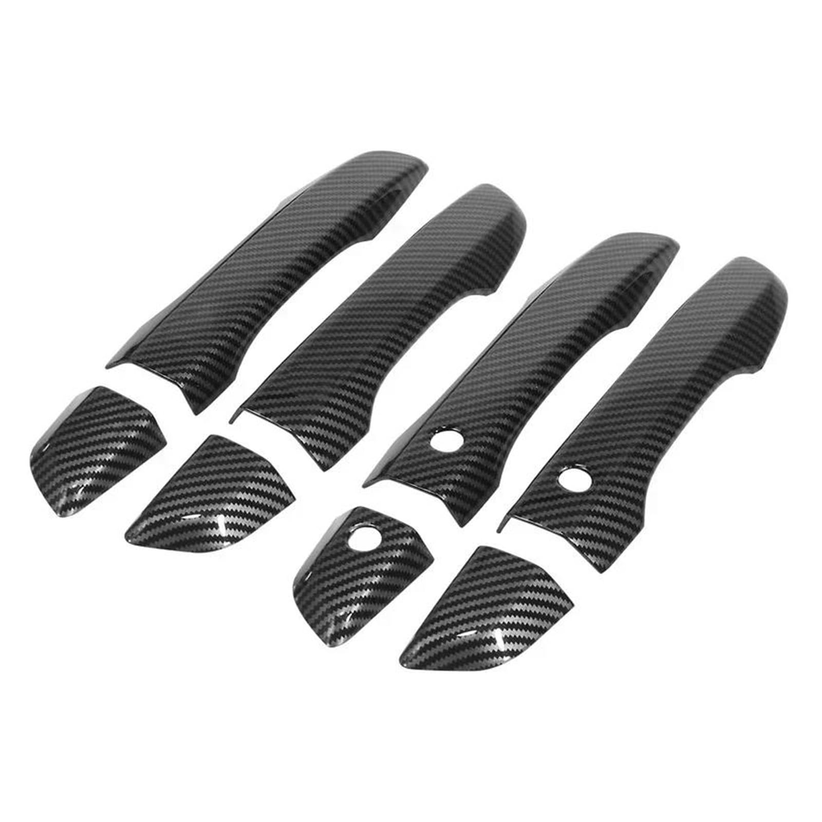 Auto Linkslenker Außentürgriff Für Civic 10th Gen 2016-2021 Auto Carbon Faser Stil Schwarz Außentür Griff Molding Abdeckung Trim W/keyless Entry Dekor Exterieur Auto Türgriff(Carbon Smart) von NOKRGQW