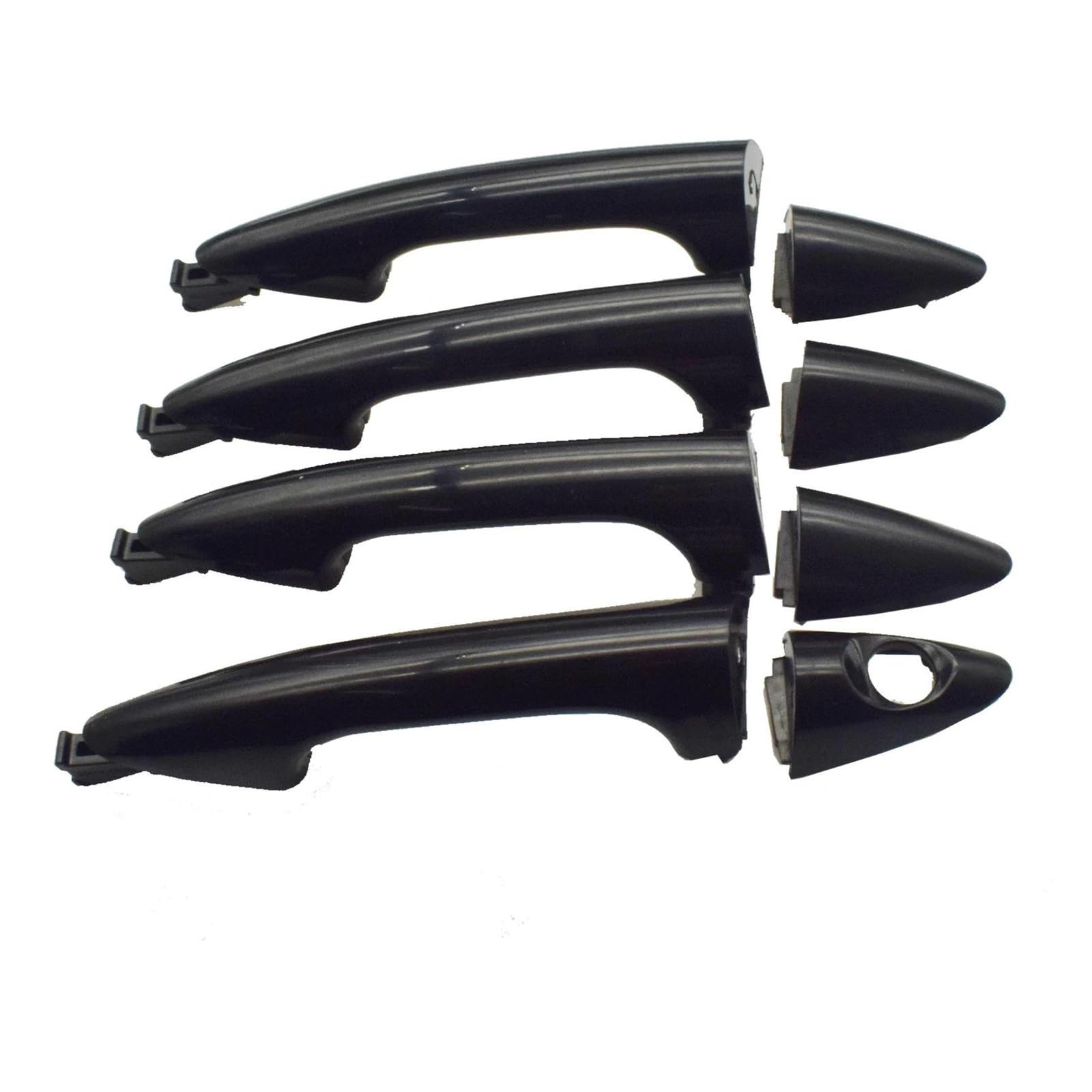 Auto Linkslenker Außentürgriff Für Hyundai Für Accent 2012-2017 826611R050 826621R060 Schwarz Auto Außentür Griff Exterieur Auto Türgriff(4 pcs 1 pc Keyhole) von NOKRGQW