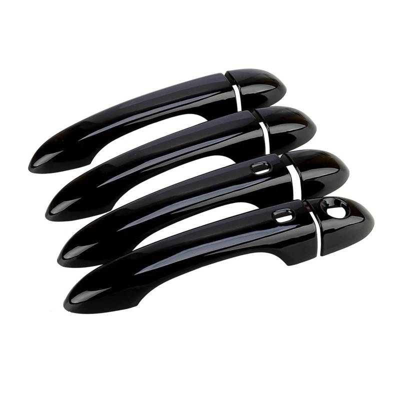 Auto Linkslenker Außentürgriff Für Maserati Für Ghibli Für Limousine 2014 2015 2016 2017 2018 2019 2020 2021-2023 ABS 1 Set Für Smart Türgriffabdeckungsverkleidung Glänzend Schwarz Exterieur Auto Türg von NOKRGQW