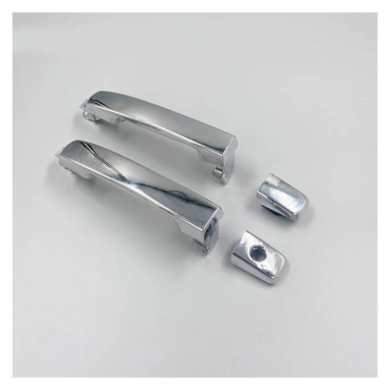 Auto Linkslenker Außentürgriff Für Nissan Für Frontier Navara D40 2006-2014 Für Pathfinder R51 Vordertür Außengriff Chrom Exterieur Auto Türgriff(Cap Handle with no Hole) von NOKRGQW