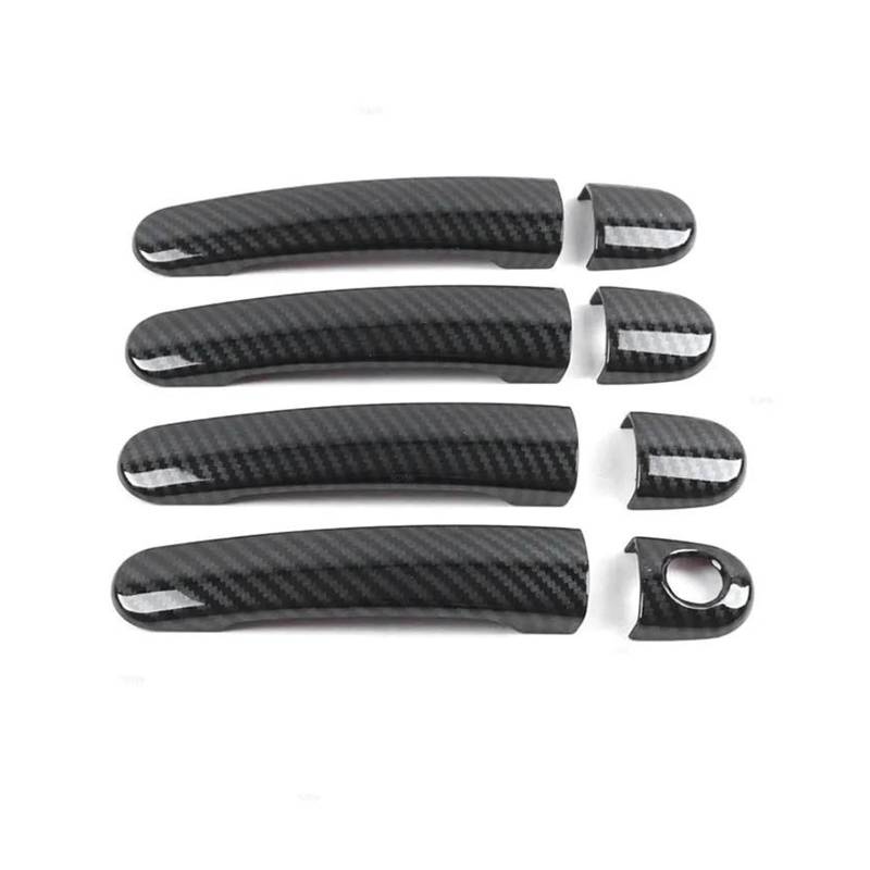 Auto Linkslenker Außentürgriff Für Seat Für Leon Für MK1 Für Toledo Für Ibiza Für Arosa Cordoba Vario Altea ABS Chrom/Carbon Textur Außentürgriffabdeckung Schutzverkleidung Exterieur Auto Türgriff(Car von NOKRGQW
