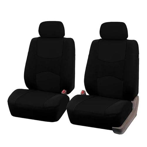Autositzschoner Autositzbezüge Vollautositzbezug Universelle Passform Innenausstattung Schutzfarbe Grau Auto-Styling Auto-Sitzbezug(2 Piece Black Covers) von NOKRGQW