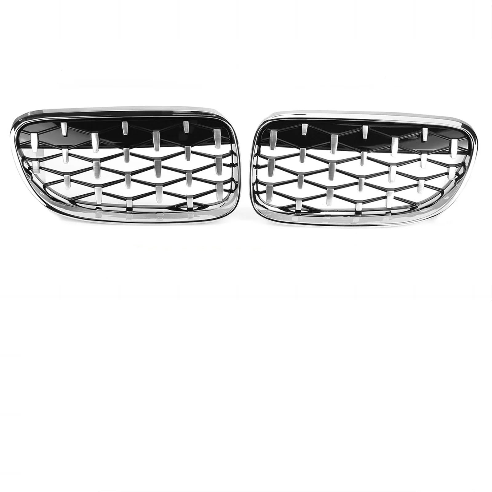 Facelift Grill Für 3er E92 E93 M3 2-Türer 2006-2009 2010-2013 Frontnierengrills Kühlergrill Sport Für M-Stil Auto-Tuning-Zubehör Kühlergrill Passend(10-13 Silver) von NOKRGQW
