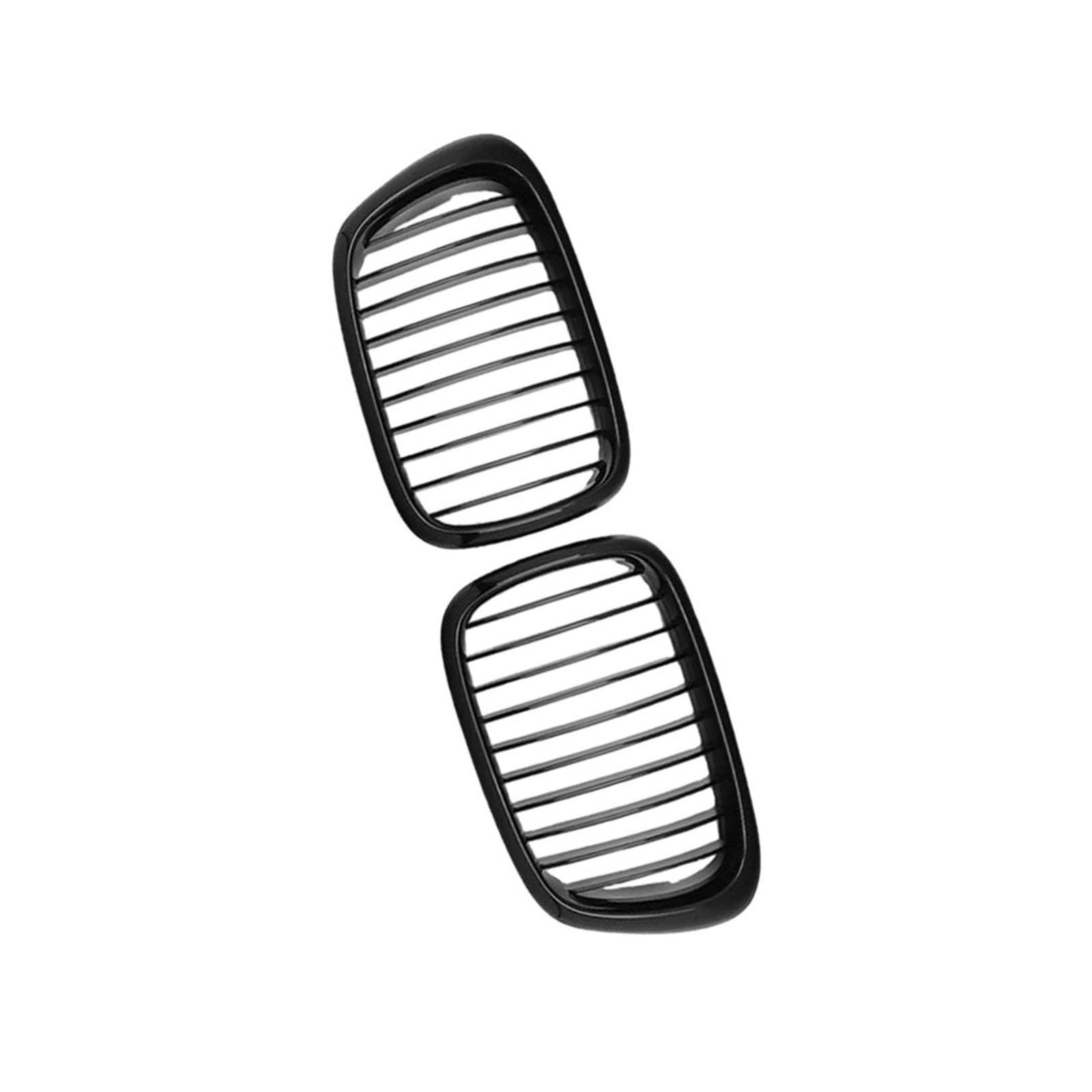 Facelift Grill Für 5er E39 1999 2000 2001 2002 2003 Paar Matt/Glanz Schwarz Auto Vorderen Stoßfänger Nierengrill Racing Grills Gitter Kühlergrill Passend(Gloss Black) von NOKRGQW
