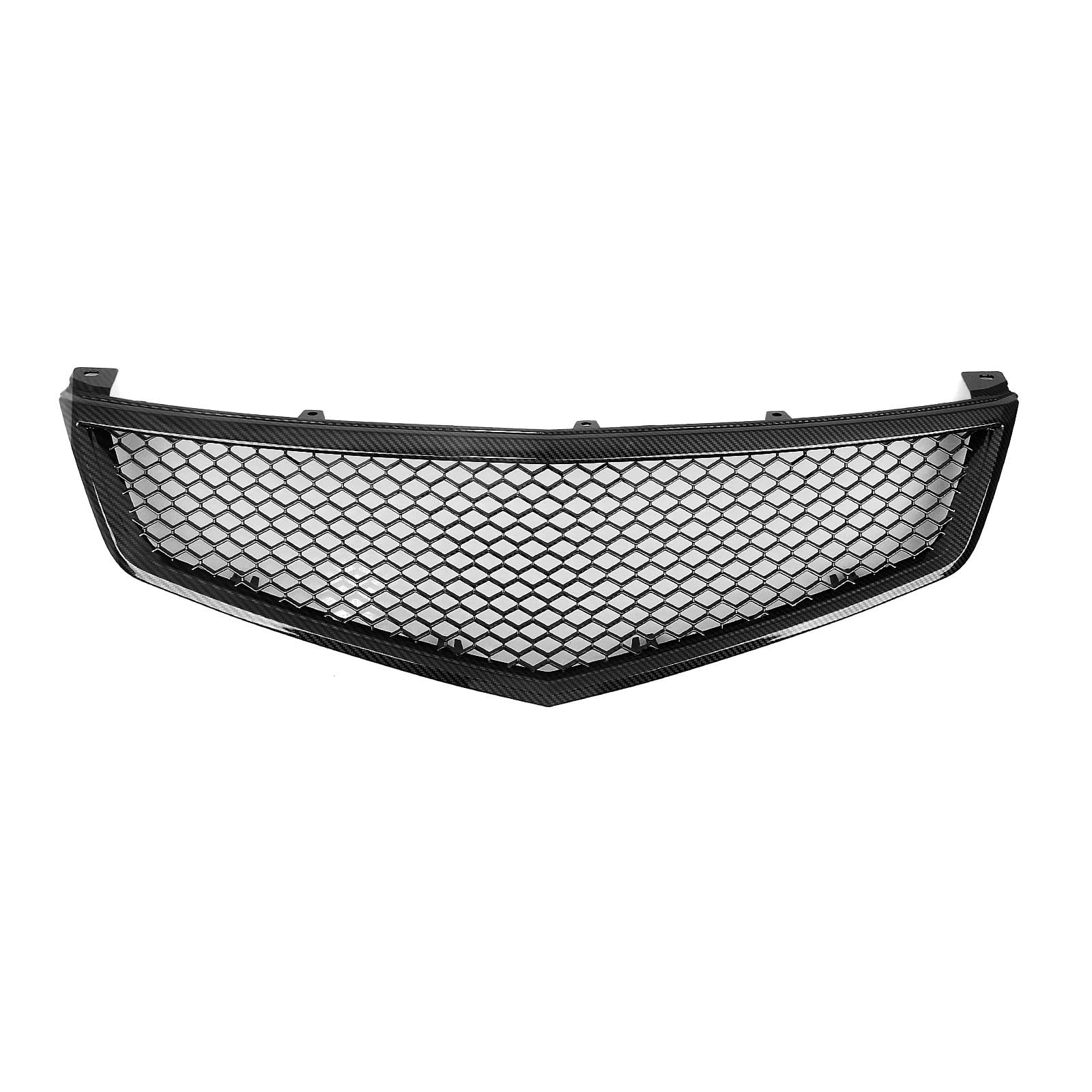 Facelift Grill Für Acura Für TSX 2006 2007 2008 Kühlergrill Racing Grill Waben Stil Carbon Fiber Look/Glanz/Matt Schwarz Auto Oberen Stoßfänger Haube Mesh Kühlergrill Passend(Carbon Fiber Look) von NOKRGQW
