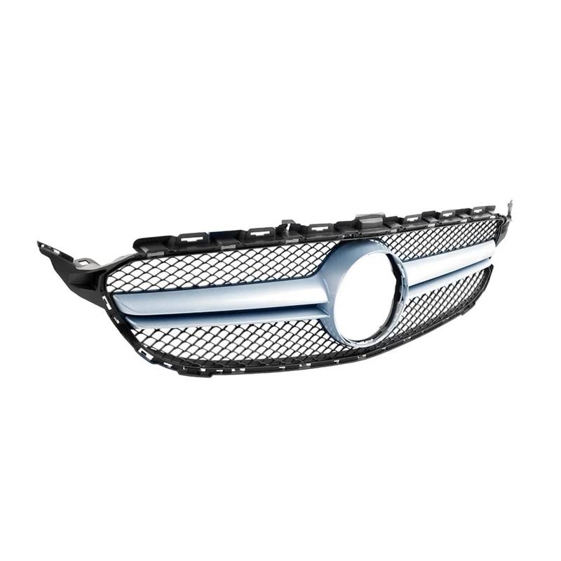 Facelift Grill Für Benz C-Klasse W205 W205 C200 C300 C350 C43 2015 2016 2017 2018 Auto Frontstoßstange Haube Kühlergrill Silber Kühlergrill Passend von NOKRGQW