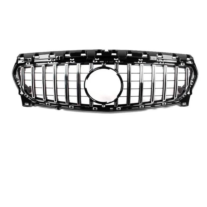 Facelift Grill Für Benz Für CLA-Klasse W117 2013 2014 2015 2016 Auto Fronteinlass Stoßstangengrill Sport Racing Grille GT Diamond Facelift Style Kühlergrill Passend(GT Silver) von NOKRGQW