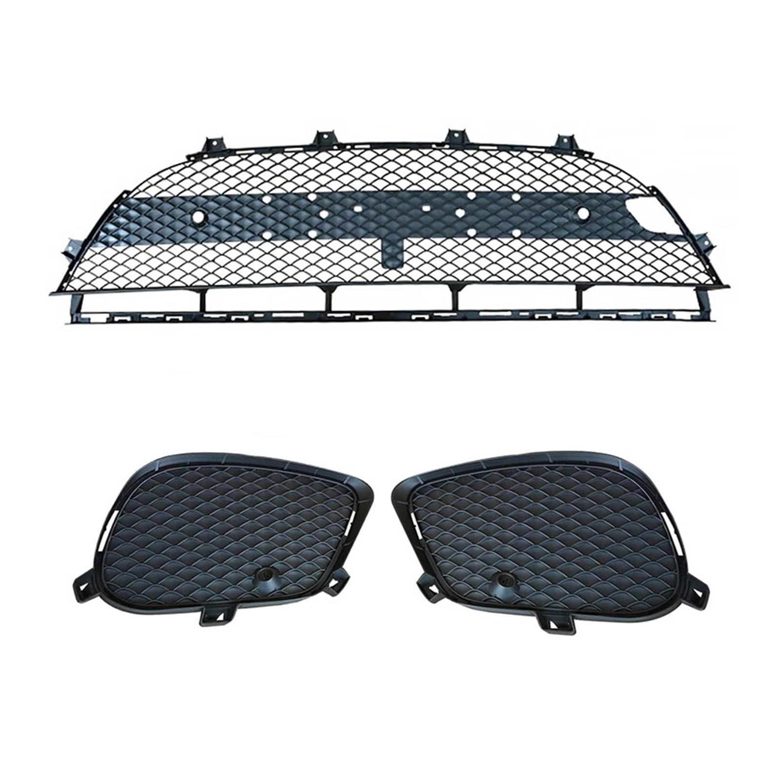 Facelift Grill Für Benz Für GLE C292 W166 W292 2016-2019 A2928855322 EINE 2928855422 2928855122 Front Lower Grill Stoßstange Kühlergrill Nebel Lampe Abdeckung Kühlergrill Passend(Full Set) von NOKRGQW