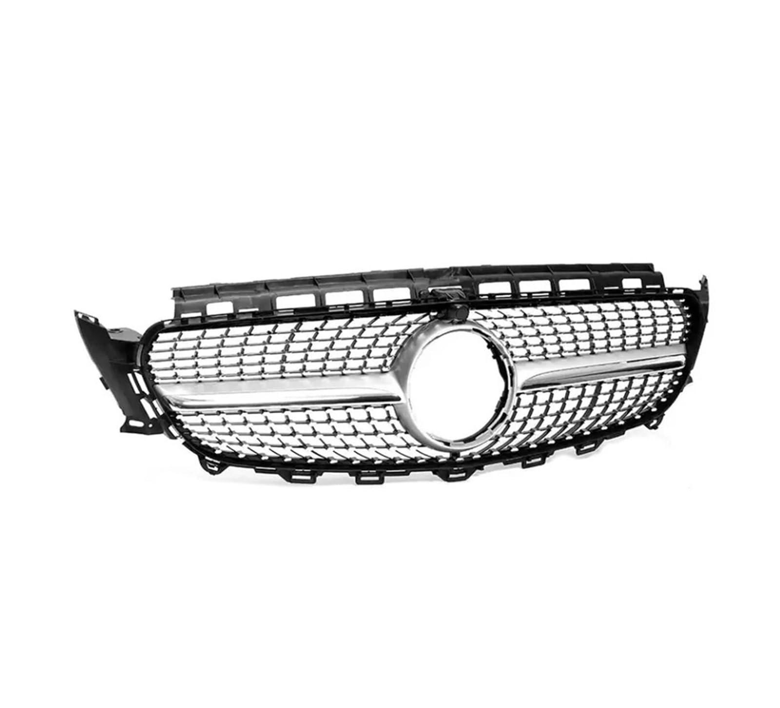 Facelift Grill Für Benz W213 C238 A238 E36 2016-2020 Mittelgitter Frontstoßstangengrill Einlassgrill GT Diamond E63 Style Tuning Zubehör Kühlergrill Passend(Diamond Silvery) von NOKRGQW