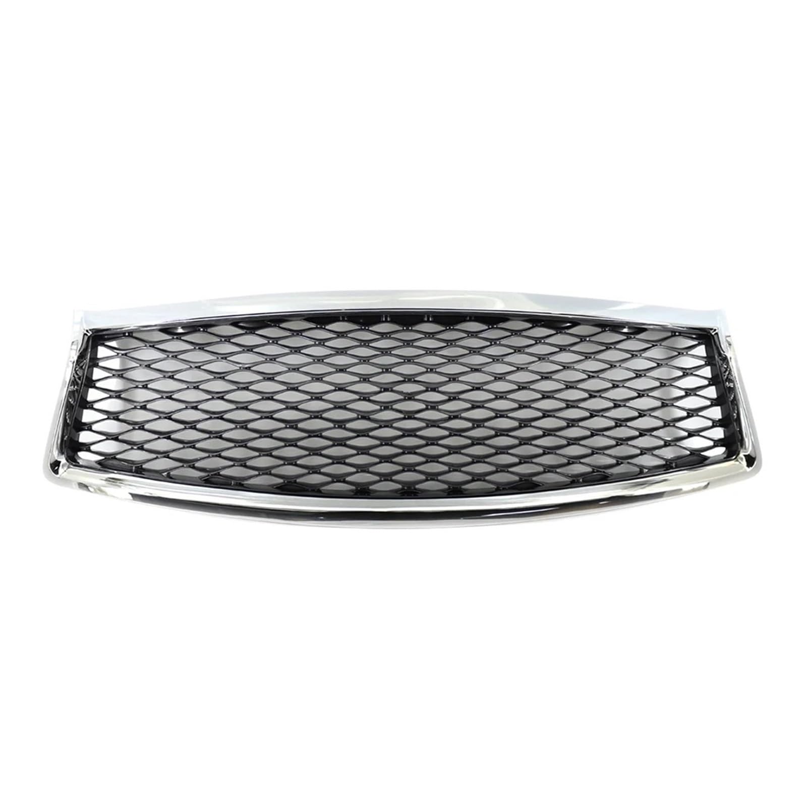 Facelift Grill Für Infiniti Für Q50 Für Q50S 2014 2015 2016 2017 Honeycomb Frontstoßstange Center Upper Mesh Grille Grill Autozubehör Kühlergrill Passend(Chrome Black) von NOKRGQW