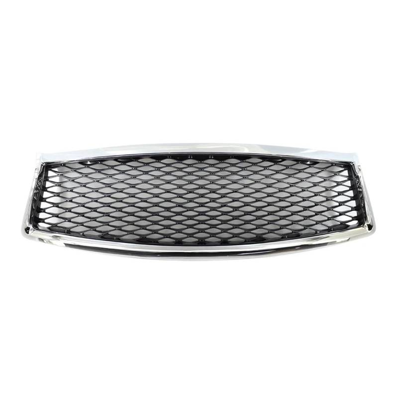 Facelift Grill Für Infiniti Für Q50 Für Q50S 2014 2015 2016 2017 Honeycomb Frontstoßstange Center Upper Mesh Grille Grill Autozubehör Kühlergrill Passend(Chrome Black) von NOKRGQW