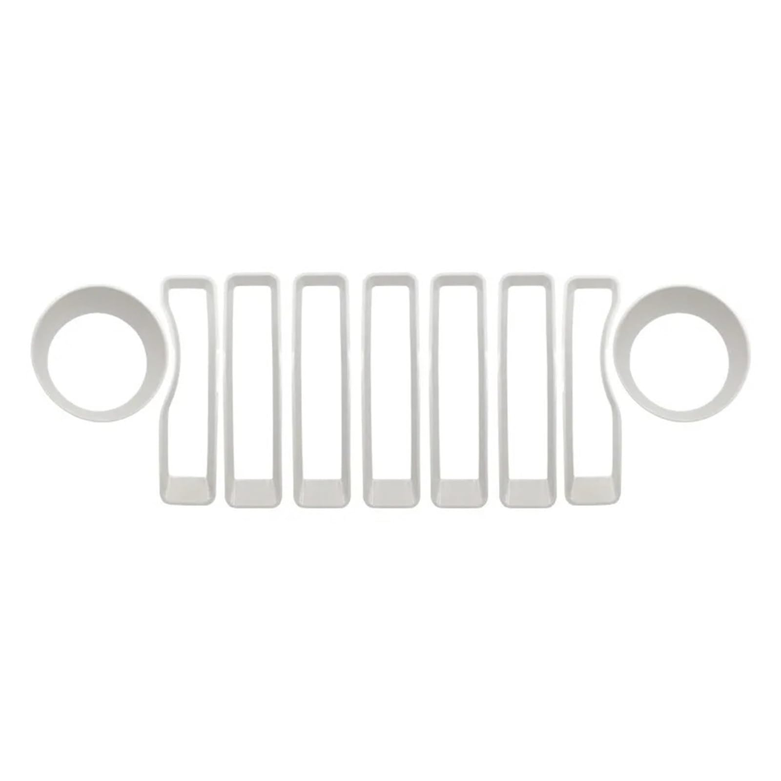 Facelift Grill Für Jeep Für Wrangler JL 2018-2022 JL JLU Für Jeep Für Gladiator JT (Rot) Mesh Grille Grill Einsatz + Scheinwerfer Blinker Abdeckung Trim Kühlergrill Passend(White) von NOKRGQW