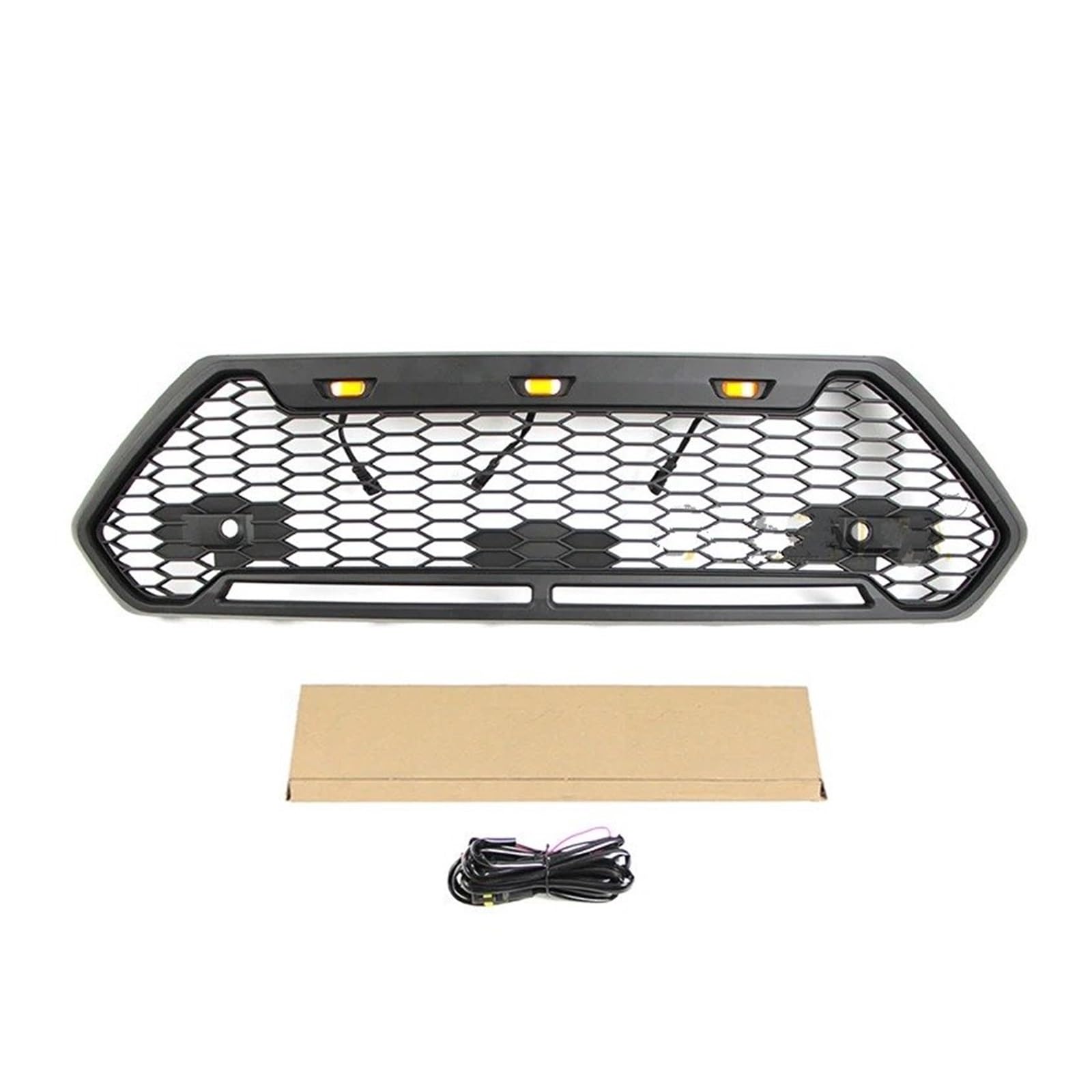 Facelift Grill Für Toyota Für RAV 4 Für RAV4 2019-2023 Grill Frontgrill Mit Lichtleistenmodifikation Renngrill Wabenstil Kühlergrill Passend(Without Light) von NOKRGQW