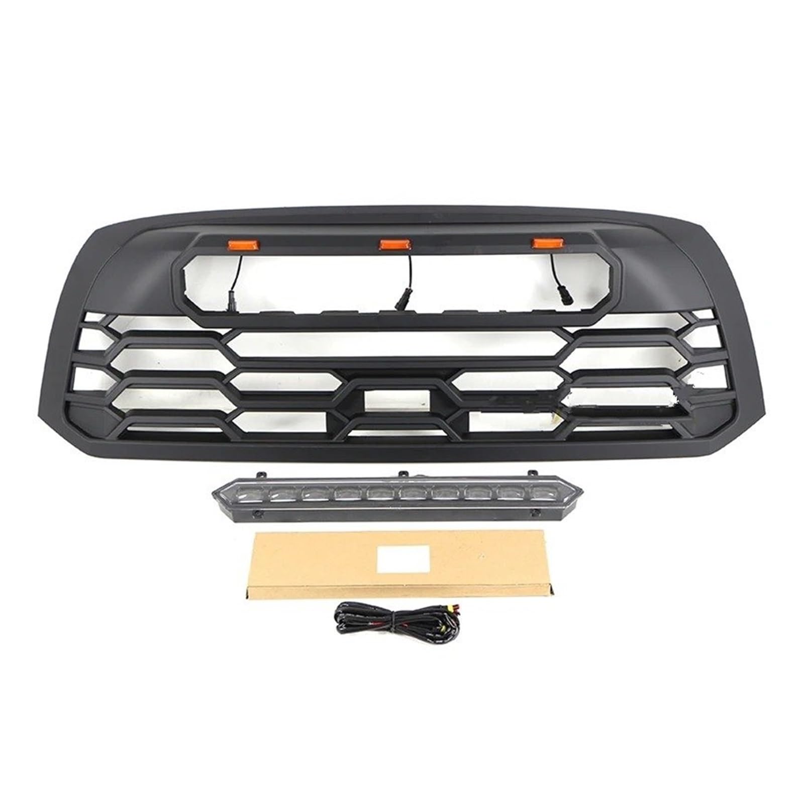 Facelift Grill Für Toyota Für Tundra 2006-2009 2010-2013 Grill Frontstoßstangengrill Modifikationszubehör Dekoration Renngrill Mit LED-Leuchten Kühlergrill Passend(with Light bar) von NOKRGQW
