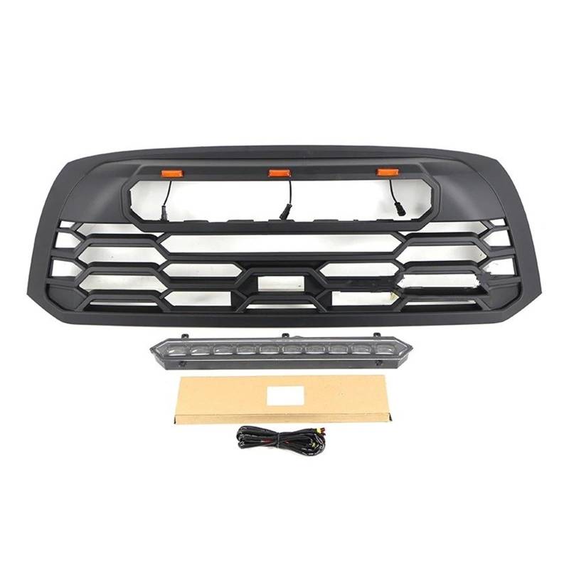 Facelift Grill Für Toyota Für Tundra 2006-2009 2010-2013 Grill Frontstoßstangengrill Modifikationszubehör Dekoration Renngrill Mit LED-Leuchten Kühlergrill Passend(with Light bar) von NOKRGQW
