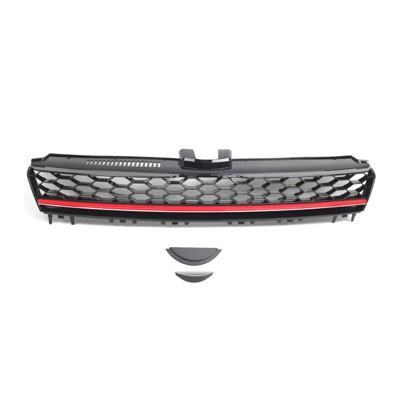 Facelift Grill Für VW Für Golf 7 Für GTI 2015 2016 2017 5G0853651A 5GM853651 Rot Schwarz Auto Front Stoßstange Grille Honeycomb Mesh Centre Grill Grille Kühlergrill Passend von NOKRGQW