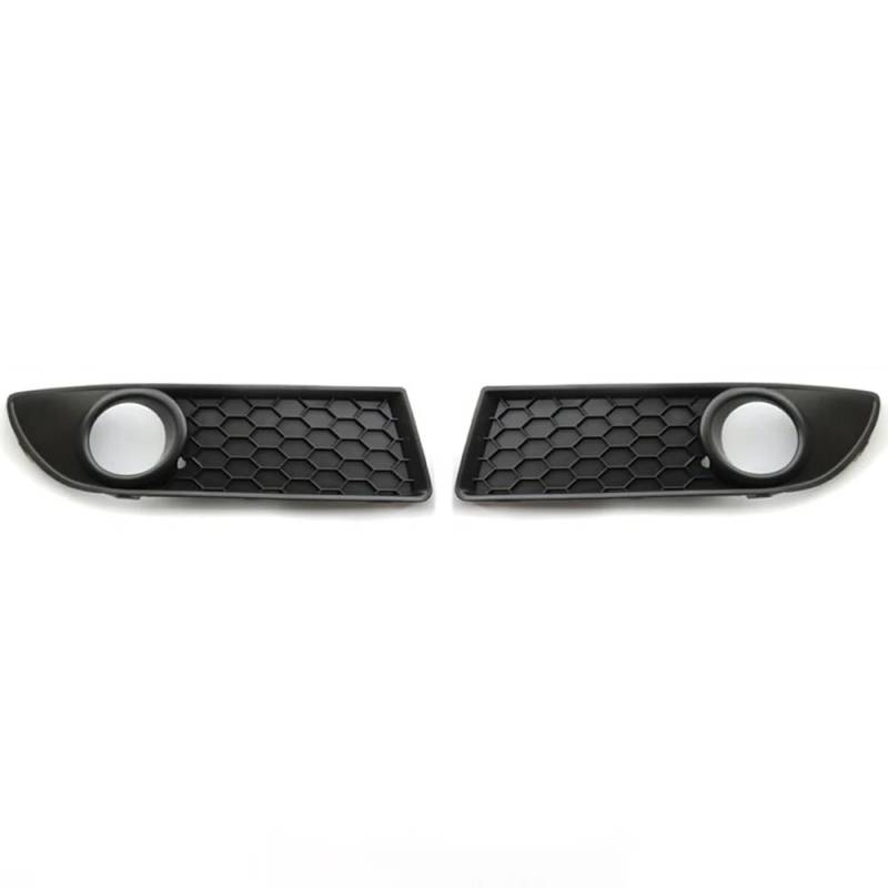 Facelift Grill Für VW Für Polo MK4 9N3 2005-2009 Facelift 6Q0 853 677 B Nebelscheinwerfer Lampenabdeckung Stoßstangengrill Vorderer Unterer Stoßfänger Mittelgrill Kühlergrill Passend(1Pair Grilles) von NOKRGQW