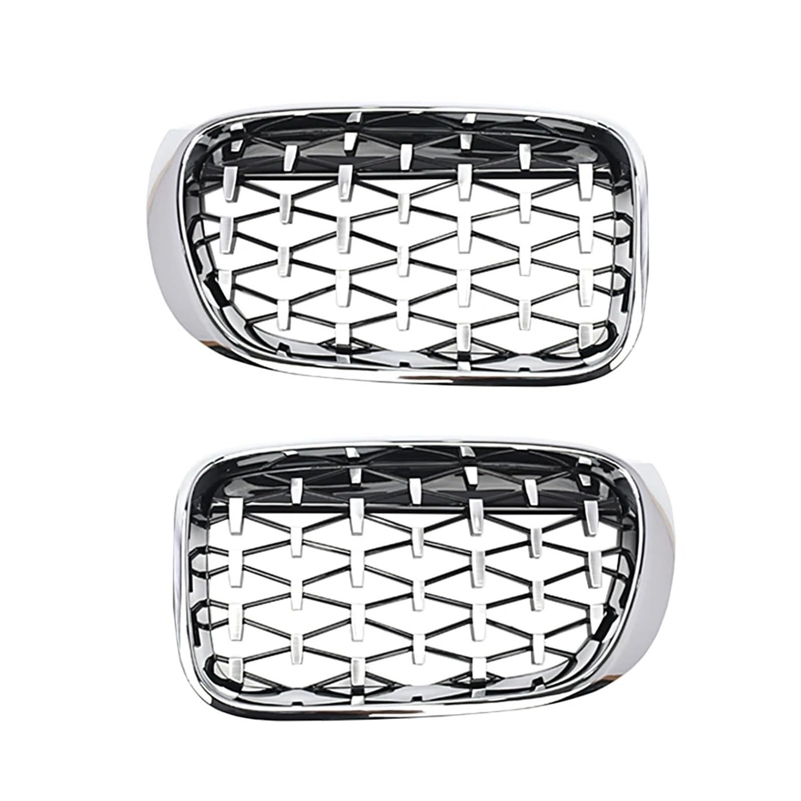 Facelift Grill Für X3 F25 Facelift Für X4 F26 2014 2015 2016 2017 Glänzend Schwarz/Chrom Auto Vorderen Stoßfänger Nierengrill Racing Grille Diamant Stil Kühlergrill Passend(Chrome) von NOKRGQW