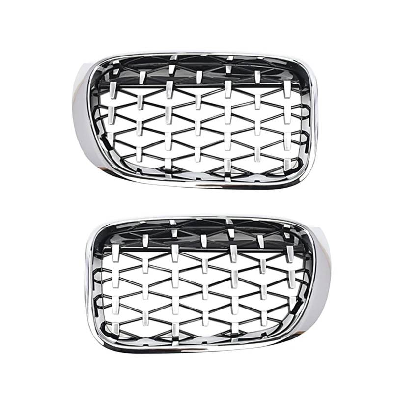 Facelift Grill Für X3 F25 Facelift Für X4 F26 2014 2015 2016 2017 Glänzend Schwarz/Chrom Auto Vorderen Stoßfänger Nierengrill Racing Grille Diamant Stil Kühlergrill Passend(Chrome) von NOKRGQW