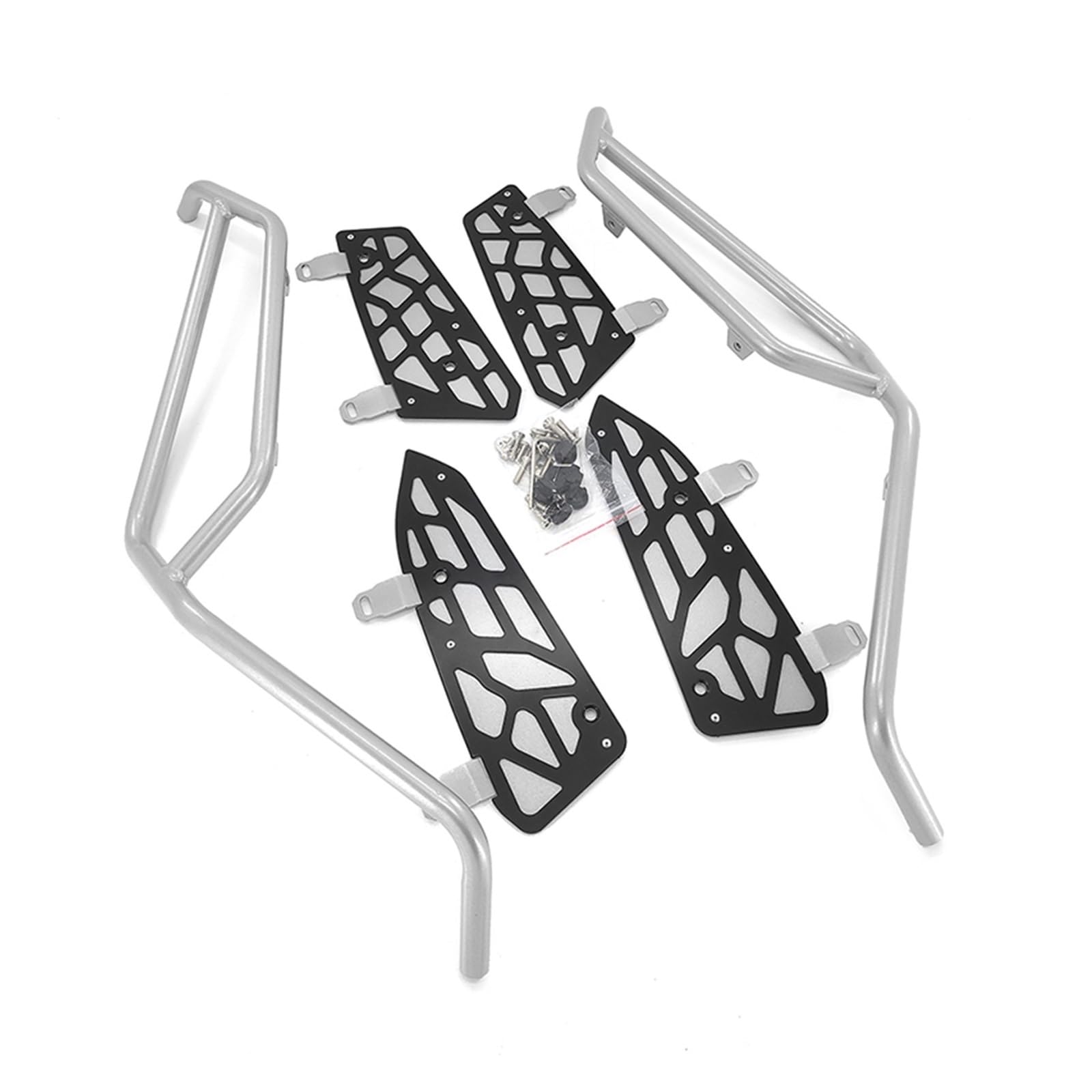 Motorrad Stoßstange Für Zontes 350E 368E Für ZONTES 350 E 368 E Motorradzubehör Motorschutzbügel Autobahnsturzbügel Rahmenschutz Stoßstange Highway Crash Bar(Silvery) von NOKRGQW