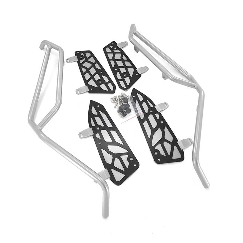 Motorrad Stoßstange Für Zontes 350E 368E Für ZONTES 350 E 368 E Motorradzubehör Motorschutzbügel Autobahnsturzbügel Rahmenschutz Stoßstange Highway Crash Bar(Silvery) von NOKRGQW