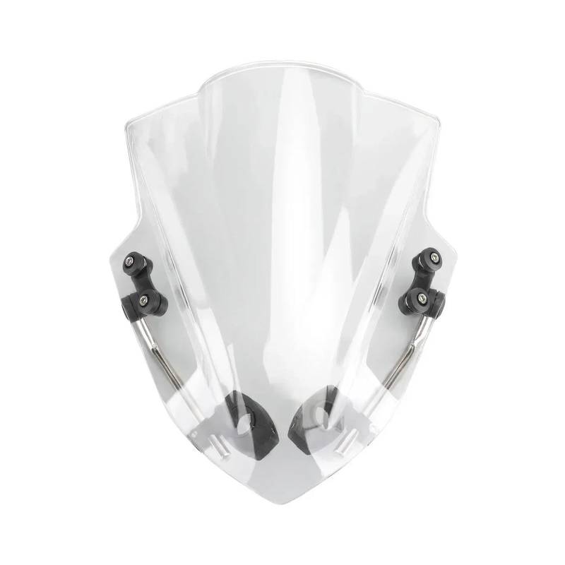 Motorrad Windschutzscheibe Für CFMOTO Für CF Moto 650 NK 2023 Windschutzscheibe Motorrad Zubehör Windschutzscheibe Verstellbare Halterung 7/8 "22mm Lenker Schwarz Windabweiser Motorrad(Clear) von NOKRGQW