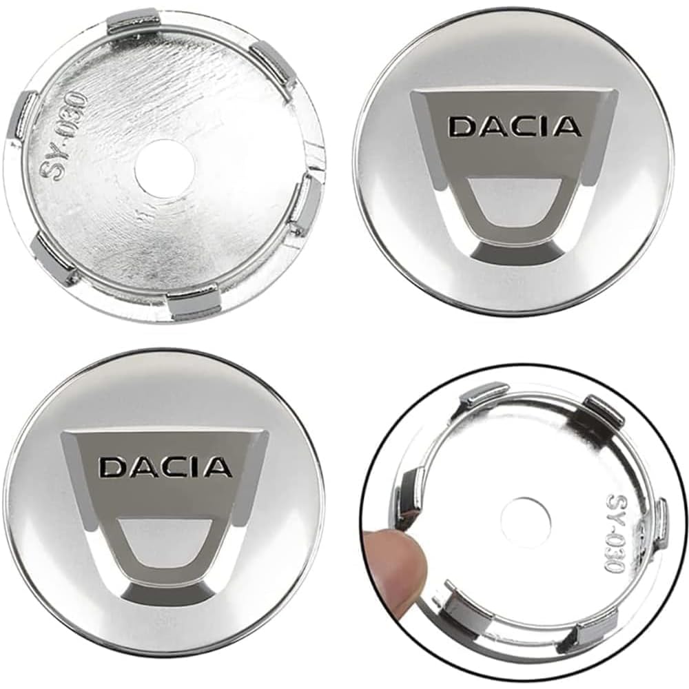 4 Stück Nabendeckel für Dacia Duster Logan Sandero Lodgy 60mm Radnabendeckel Felgendeckel Radnabenkappen Felgenkappen Nabenkappen Wheel Caps Radnabenabdeckung von NOLLAM