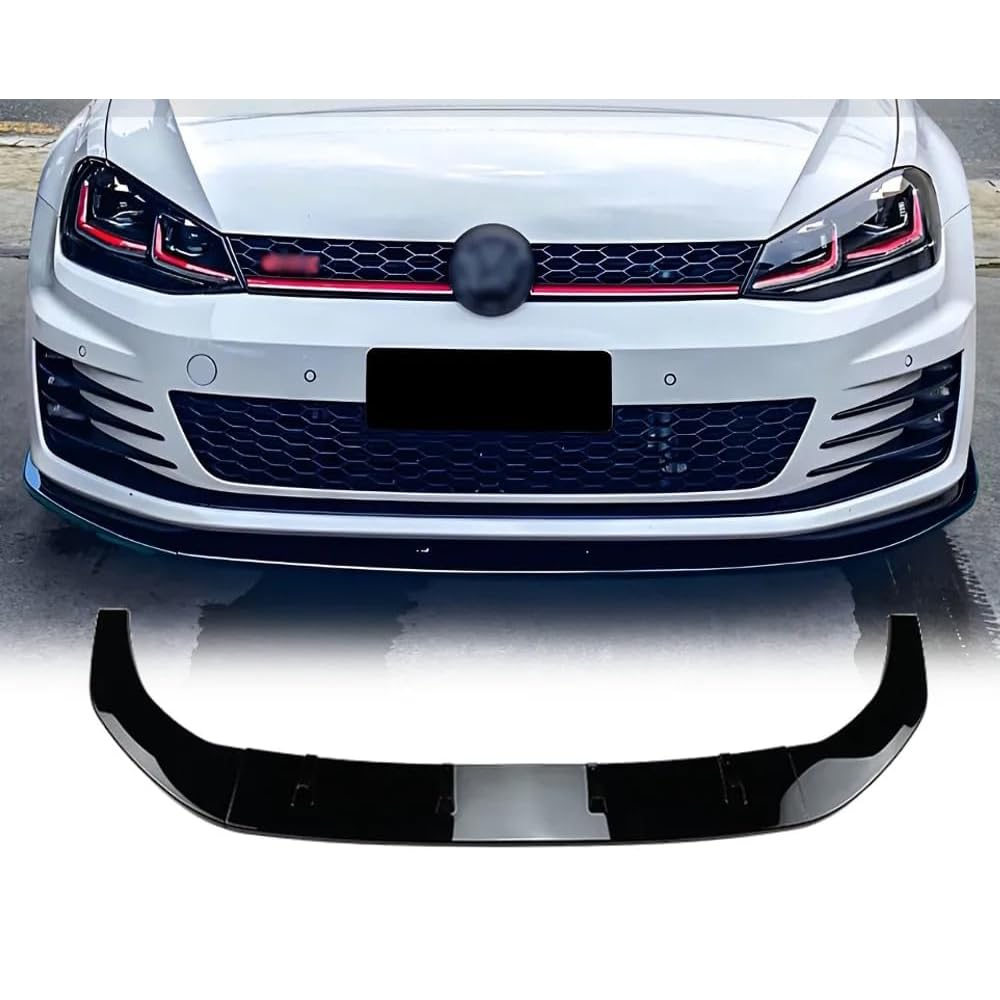 Auto Frontspoiler für Volkswagen Golf 7 MK7 MK7.5 GTI GTD R Rline 2012-2017,ABS Frontspoiler Lippen Antikollisions Frontstoßstange Splitter Car Styling Karosserie Tuning,A von NOLLAM